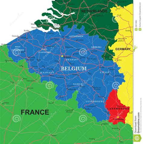 Das königreich belgien liegt zwischen frankreich, den niederlanden, luxemburg und deutschland. Belgien-Karte Lizenzfreies Stockfoto - Bild: 29914885