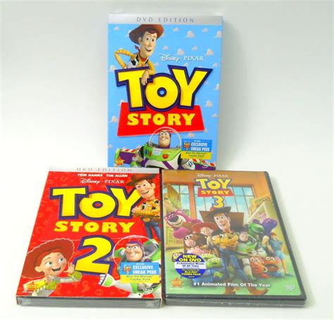 New Toy Story 1 2 3 Set Dvd Disney Pixar Bonus Features Buzz Lightyear
