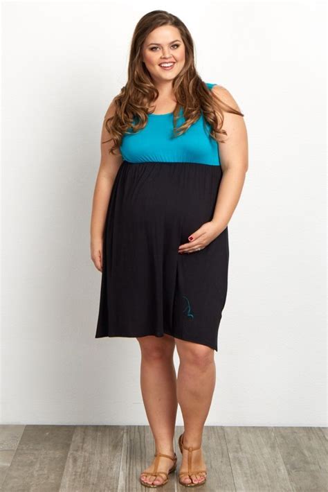 Jade Colorblock Plus Size Maternity Dress Plus Size Maternity Dresses