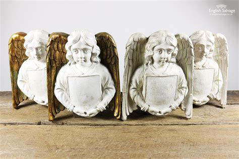 Plaster Angel Pairs Wall Features