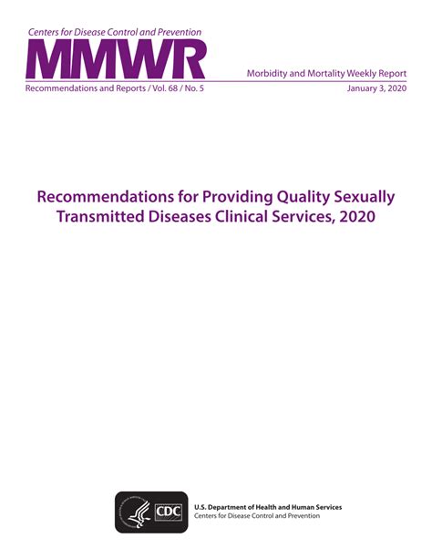 Pdf Recommendations For Providing Quality Sexually Transmitted