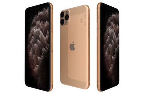 3d Model Apple Iphone 11 Pro Gold Cgtrader