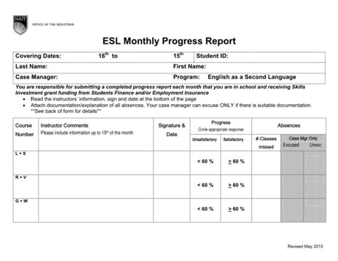 79 Student Progress Report Template Free Page 3 Free To Edit