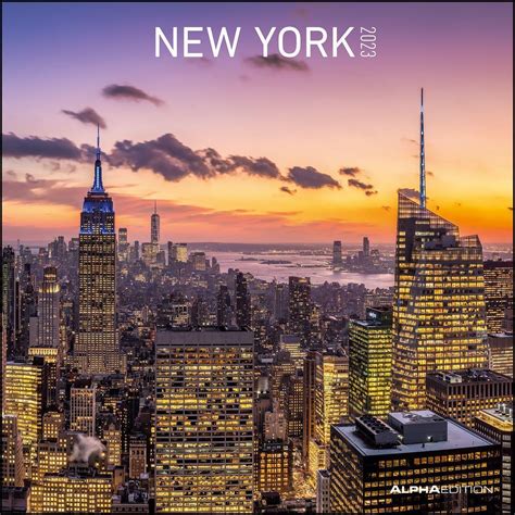 New York 2023 Broschürenkalender 30x30 Cm 30x60 Geöffnet Kalender