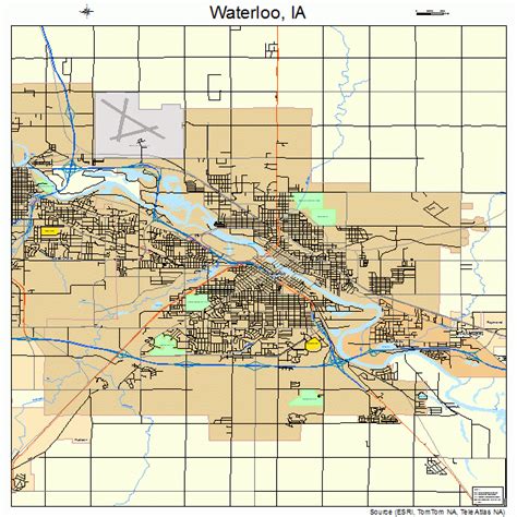 Waterloo Iowa Street Map 1982425