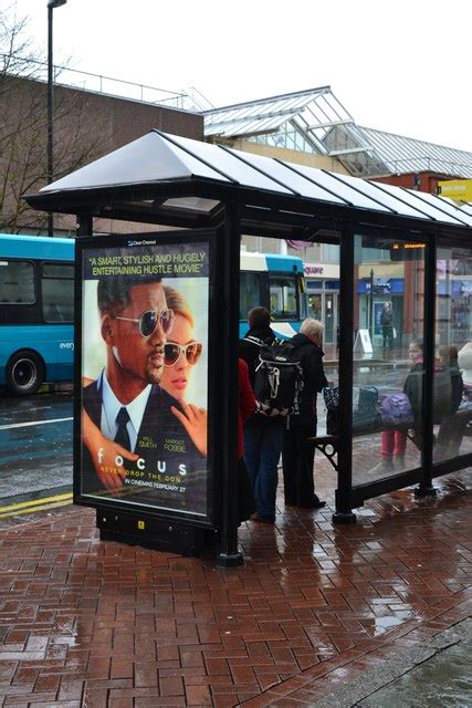 Glamour Vs Reality Wet Bus Stop © David Martin Geograph Britain And