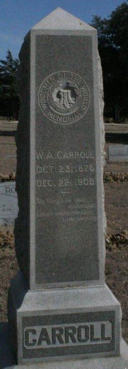William A Carroll 1876 1908 Homenaje De Find A Grave