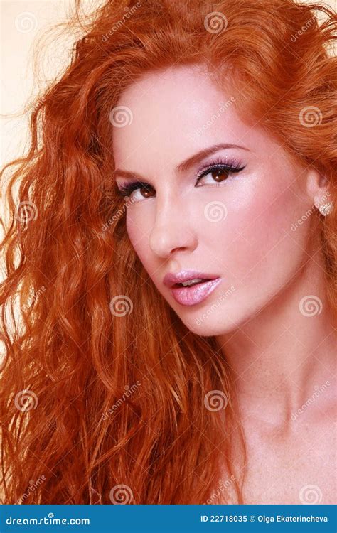 Redhead Stock Image Image Of Glamorous Attractive Seductive