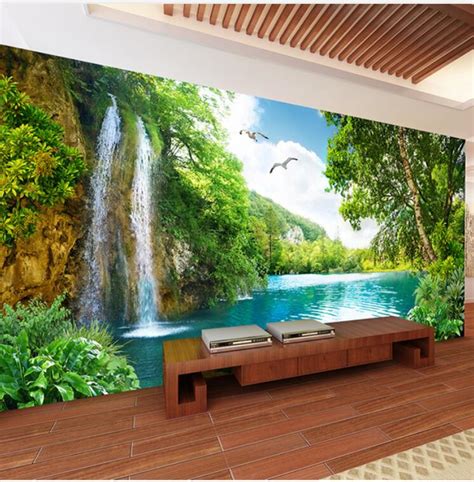 3d 5d 8d Custom Wall Mural Wallpaper Decor Green Mountain