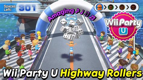 wii party u highway rollers gameplay beef boss vs faustine vs daisuke vs yuya alexgamingtv