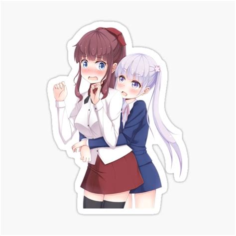 Hifumi And Aoba New Game Sticker By Rabbit House Redbubble