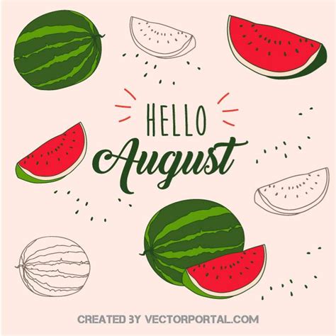 Hello August Royalty Free Stock Svg Vector And Clip Art