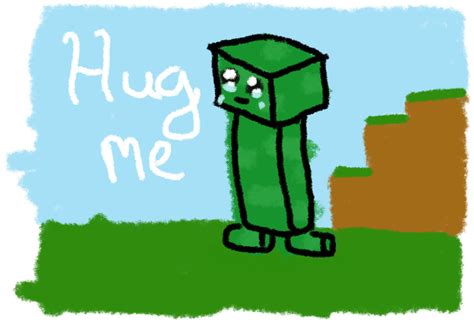 Minecraft Hug Me Creeper By Junadina On Deviantart