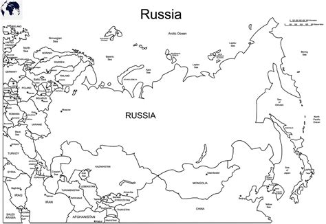 Printable Blank Russia Map With Outline Transparent Map Pdf