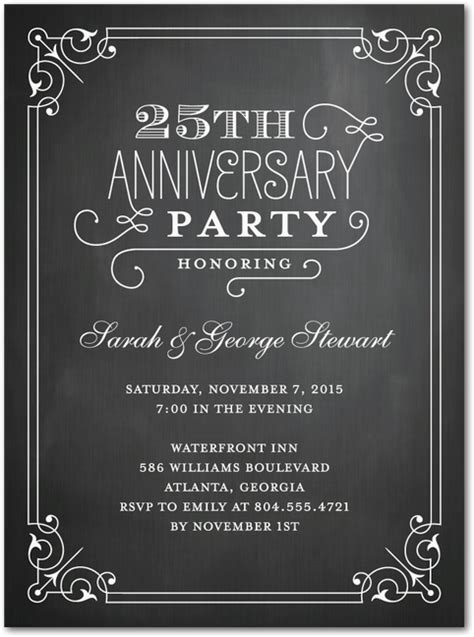 Anniversary wording | Anniversary party invitations, Anniversary ...