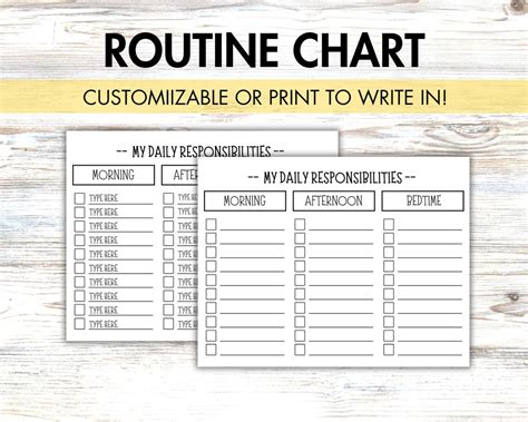 Editable After School Routine Chart For Kid Checklist For Etsy