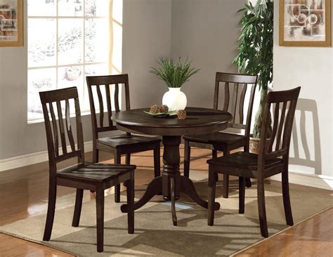 Leave it natural or choose from over 30 different cherry wood. 5 PC ROUND TABLE DINETTE KITCHEN TABLE & 4 WOOD OR PADDED ...