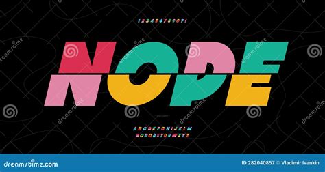 Vector Nope Font Bold Color Style Stock Vector Illustration Of Text