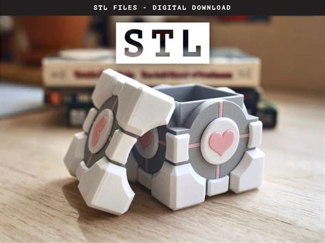 Portal Weighted Companion Cube Box Stl Files For 3d Printing Etsy