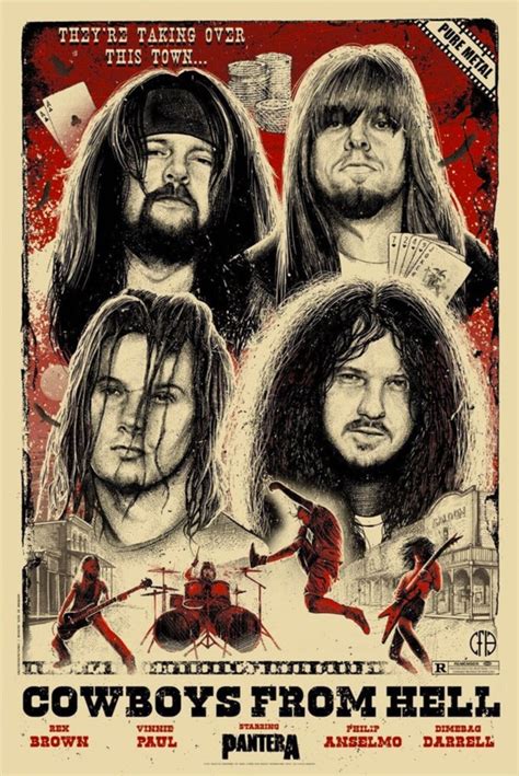Pantera Cowboys From Hell 30th Anniversary Poster By Paul Jackson Nat