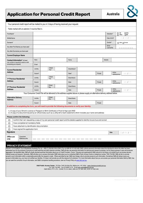 Free 13 Credit Report Forms In Pdf Ms Word