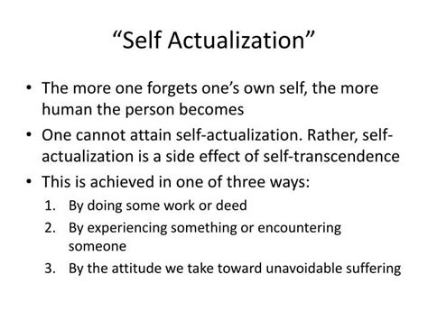 Discover The Power Of Self Actualization