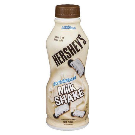 The cookie in this hershey's bar provides a crunch to complement the smooth and rich white chocolatey goodness. Hershey's Cookies'N'Cream Milkshake | Walmart Canada
