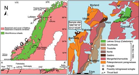 Left Simplified Tectonic Map After Gee Et Al 2013 And Profile
