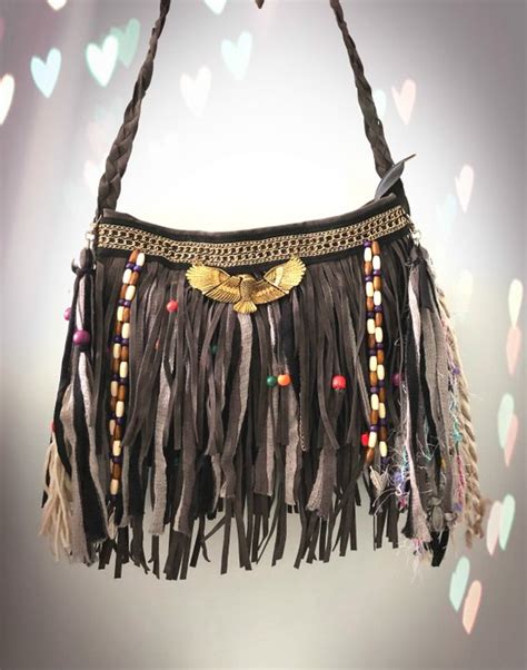 Bohemian Fringe Bag Bohemian Gypsy Feather Fashion Tribal Fashion