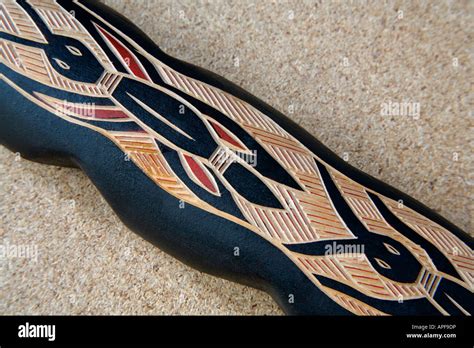 Traditional Australian Aboriginal Primitive Art Wood Carving Of