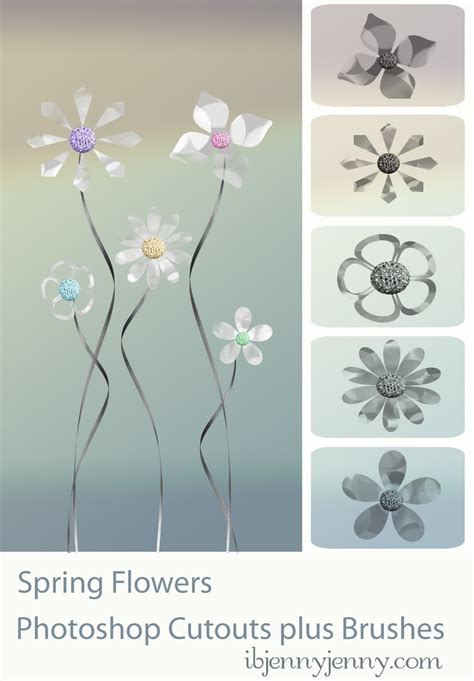 5 Free Spring Flower Photoshop Brushes Plus Cutouts Ibjennyjenny
