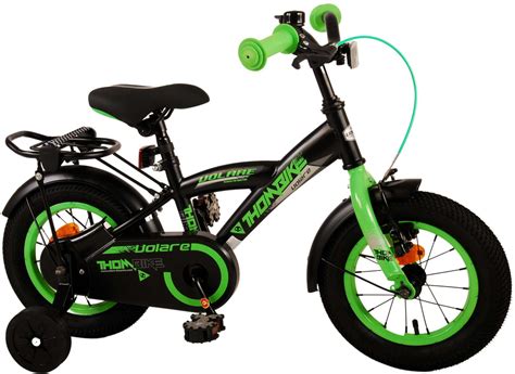 Volare Thombike Childrens Bike Boys 12 Inch Black Green