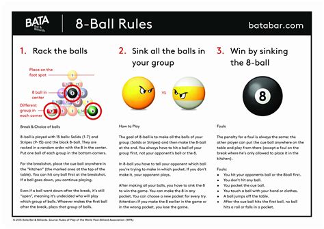 Printable 9 Ball Pool Rules Printable Word Searches