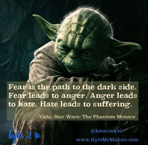 And suffering leads to paracetamol?! Yoda 'Fear' Quote Card • Kyle McMahon