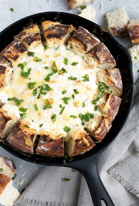 Warm Skillet Crab Dip In A Sourdough Bread Bowl Seasons And Suppers