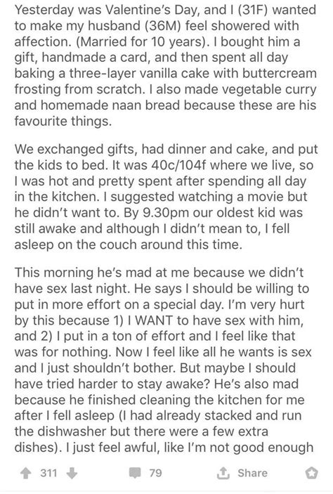 Husband Ignores Wife’s Efforts To Do All His Favourite Things For V Day Because She Didn’t