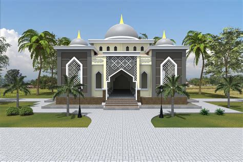 Hasil Gambar Untuk Model Masjid 2 Lantai Minimalis Arsitektur Masjid