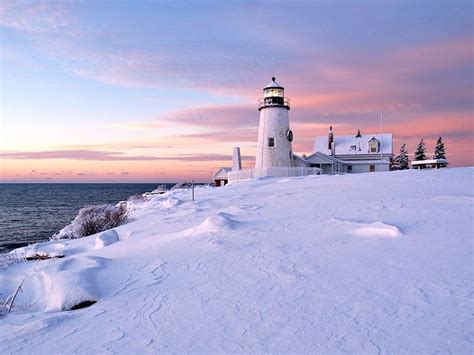 Lighthouseinthesnow Love This Lighthouse In The Snow Pictures