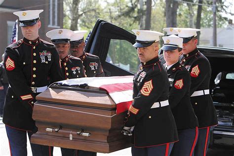 Funeral Service Final Salute For Us Marine Cpl Derek A Kerns Of