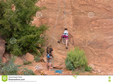 Rock Climbing In The Desert Editorial Stock Photo Image Of Energetic