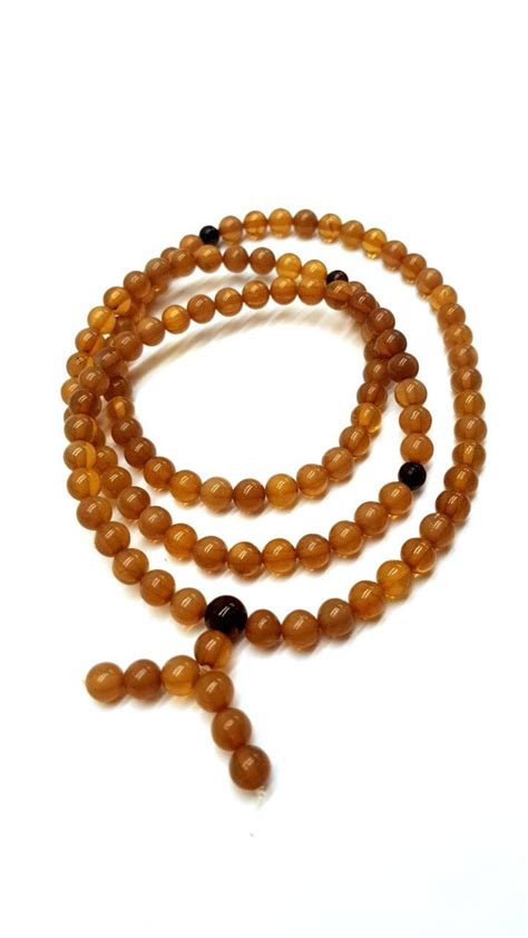 108 Baltic Amber Mala Beads Mala Necklace Yoga Meditation Etsy