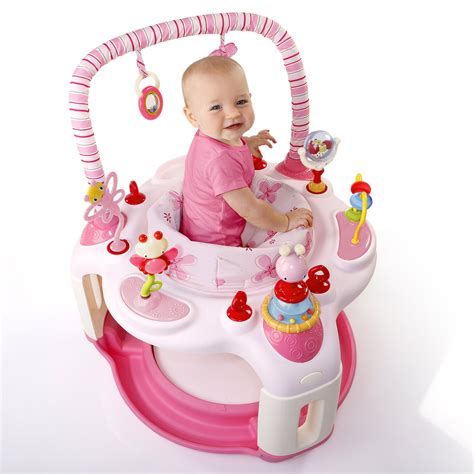 Bright Starts Pink Bounce A Bout Baby Activity Center Review And Giveaway