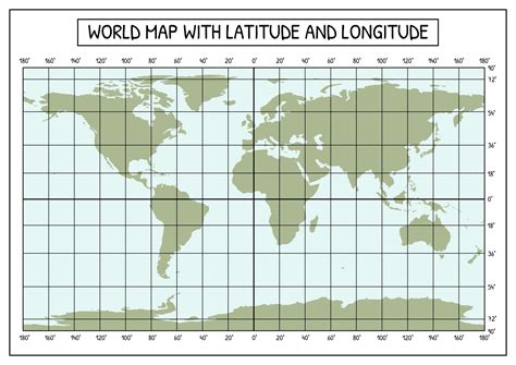 Political Map With Latitude And Longitude