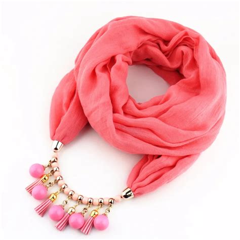 mantieqingway cotton linen pendant scarves for women red neckerchief necklaces scarf muffler