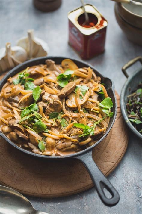 For the pasta, bring a large pot of water to a boil, and salt it. Chestnut Mushroom And Watercress Stroganoff With Giant ...