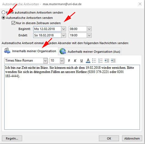 Darüber hinaus lassen sich in outlook zahlreiche sonderregeln festlegen, beispielsweise für den fall, dass. Abwesenheitsnotiz Englisch Vorlage / E Mail Absence Notice ...