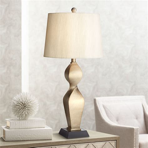 Possini Euro Design Modern Table Lamp 30 Tall Gold Twist Base Tapered