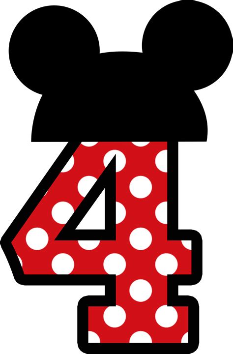 Mickey Mouse And Friends Mickey Mouse Birthday Minnie Number 4
