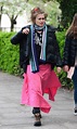 Helena Bonham Carter in a Black Jacket Walks with Her Children in North ...