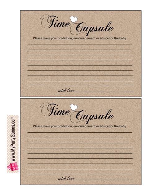 Free Printable Time Capsule Template Web Below You Will Find 3